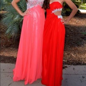 Red formal dress
